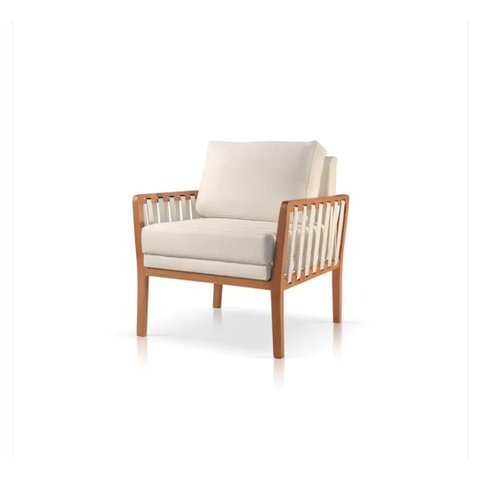 Poltrona Decorativa Sala Estar Brisa:linho