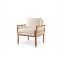 Ver imagem 1 de Poltrona Decorativa Sala Estar Brisa:linho