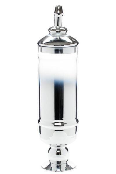 Centro de Mesa de Vidro Prata 41cm - 1