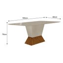 Ver imagem 2 de Mesa de Jantar Larissa 180x90 Off White Freijó - Leifer Móveis