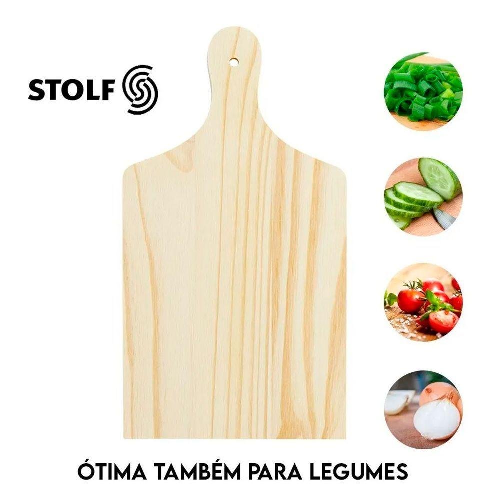 Tábua Carne de Madeira 35x19cm Stolf Ideal para Legumes - 2