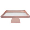 Ver imagem 1 de Centro De Mesa De Metal Espelhada Decorativa Com Pé 30Cm