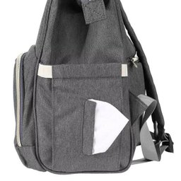 Mochila Maternidade Lequeen Original Cinza Mamãe Moderna - 2