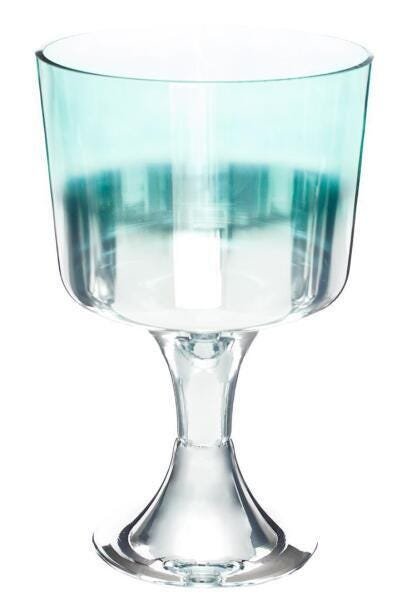 Centro de Mesa Vidro Prata/verde 36cm - 1