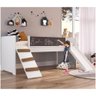 Cama Infantil Playground Com Escorregador E Quadro By710 Branco - Completa Móveis - 4