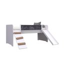 Ver imagem 1 de Cama Infantil Playground Com Escorregador E Quadro By710 Branco - Completa Móveis