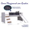 Cama Infantil Playground Com Escorregador E Quadro By710 Branco - Completa Móveis - 2