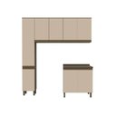 Ver imagem 2 de Lavanderia Modulada Lora 8 Portas 9 Prateleiras MDF 195cm Amadeirado