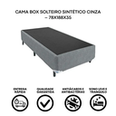 Ver imagem 3 de Base Box Solteiro Suede Cinza - 78x188cm