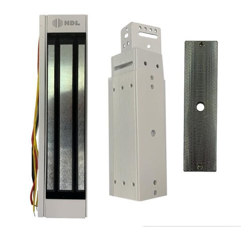 Kit fechadura eletroímã sobrepor 180KgF branca - M-90|180