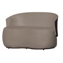 Ver imagem 1 de Sofá Namoradeira 2 Lugares Orgânico 130cm Beatriz Suede Capuccino/sintético Marrom - Divalê Shop