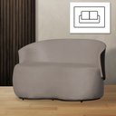 Ver imagem 2 de Sofá Namoradeira 2 Lugares Orgânico 130cm Beatriz Suede Capuccino/sintético Marrom - Divalê Shop