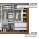 Ver imagem 5 de Guarda Roupa Casal Premium Liv 3 Portas de Correr e 6 Gavetas 242cm Yescasa Branco/Carvalho