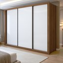 Ver imagem 1 de Guarda Roupa Casal Premium Liv 3 Portas de Correr e 6 Gavetas 242cm Yescasa Branco/Carvalho