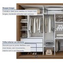 Ver imagem 7 de Guarda Roupa Casal Premium Liv 3 Portas de Correr e 6 Gavetas 242cm Yescasa