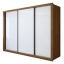 Ver imagem 2 de Guarda Roupa Casal Premium Liv 3 Portas de Correr e 6 Gavetas 242cm Yescasa Branco/Carvalho