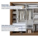 Ver imagem 7 de Guarda Roupa Casal Premium Liv 3 Portas de Correr e 6 Gavetas 242cm Yescasa Branco/Carvalho