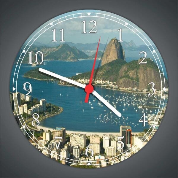 Relógio De Parede Cidade Rio De Janeiro Gg 50 Cm 07 - 2