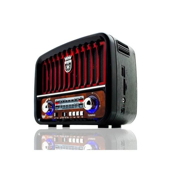 Rádio Antigo FM Am USB Aux Sd Pendrive Lanterna Recarregável - 2