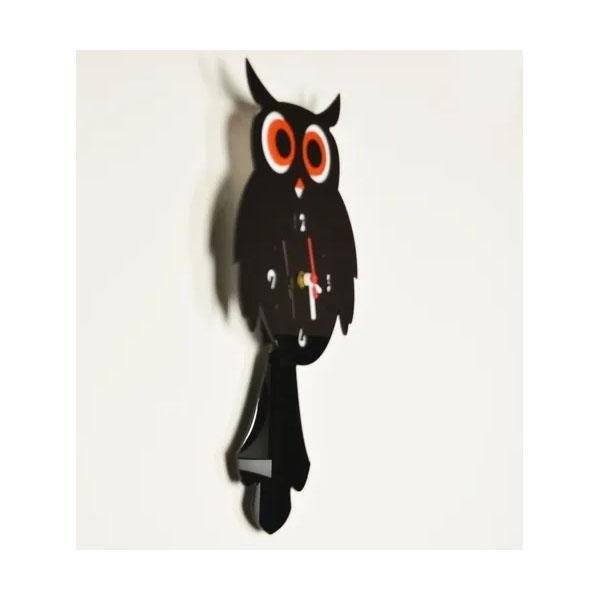Relógio De Parede Pêndulo Modernato Coruja MDF 24Cm - 2