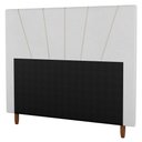 Ver imagem 1 de Cabeceira Cama Box Solteiro Dallas 90cm Sintético Branco - Abmaza