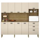 Ver imagem 1 de Kit de Cozinha com 9 Portas e 2 Gavetas Budapeste Vanilla