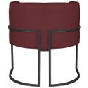 Ver imagem 7 de Poltrona Dália Luxo Moderna Estofada Design Sofisticado com Base de Ferro Preto Suede