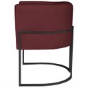 Ver imagem 6 de Poltrona Dália Luxo Moderna Estofada Design Sofisticado com Base de Ferro Preto Suede
