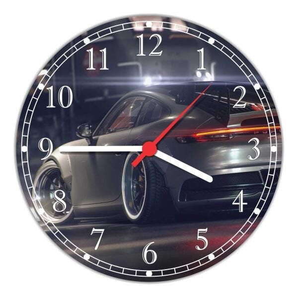 Relógio De Parede Carro Porsche Gg 50 Cm Quartz 04 - 1