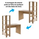 Ver imagem 4 de Mesa Escrivaninha Match 3 Prateleiras Off White/carvalho - Artely