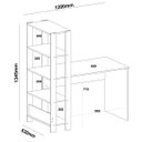 Ver imagem 5 de Mesa Escrivaninha Match 3 Prateleiras Off White/carvalho - Artely
