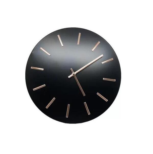 Relógio Parede 30Cm Preto - Onyx - 1