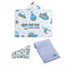 Kit Banho Bercinho Bebê 3 Peças 100% Algodão Inconfral-AZUL - 1