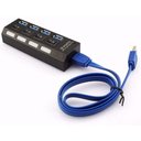 Ver imagem 1 de Hub Usb 3.0 4 Portas Super Speed com Botão de Liga e Desliga