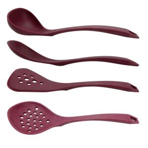 Conjunto de 4 Utensílios Silicone Design Púrpura Le Cook