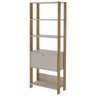 Estante para Livros Match 1 Porta 3 Prateleiras Off White/Carvalho Artely - 3