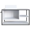 Ver imagem 5 de Gabinete Suspenso Banheiro 80 Cm com Cuba Preto Branco P1007 Pp