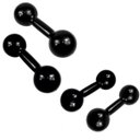 Ver imagem 1 de Par Halteres 2Kg + Par Halteres 5Kg Emborrachado Megagym