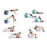 Bola Pilates 75Cm Com Bomba Yoga Abdominais 150Kg Cinza - 2