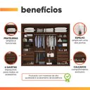Ver imagem 7 de Guarda Roupas Casal com Espelho 2 Portas de Correr 6 Gavetas Modena