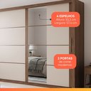 Ver imagem 6 de Guarda Roupas Casal com Espelho 2 Portas de Correr 6 Gavetas Modena