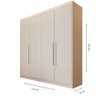 Guarda Roupa 4 Portas Aurora Off White - Móveis Europa - 4