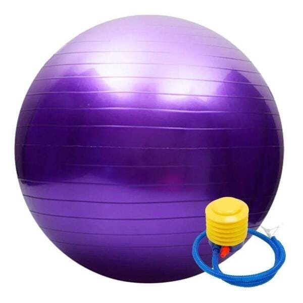 Bola Suiça Gym Ball 65cm para Ginástica C/Bomba - 1