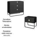 Ver imagem 6 de Comoda 02 Mesas de Cabeceira Organica Nero Preto Artesano