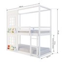 Ver imagem 5 de Beliche Casinha Reta com 02 Janelas Madeira Maciça Branco Housin
