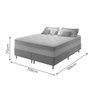 Cama Box Queen Anjos Colchão com Wolf (158x70x198) com Molas Ensacadas Marfim Dst - 3