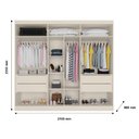 Ver imagem 4 de Guarda Roupa Oslo 6 Portas 4 Gavetas Mdf - Mademarcs