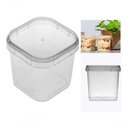 Ver imagem 4 de 100 Potes Quadrados Bolo no Pote 220ml Lacre Plastilânia