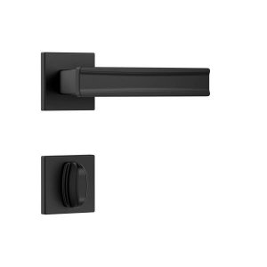 Fechadura Banheiro Classic 3300 Roseta Quadrada Preto Stam