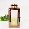 Lanterna Marroquina Decorativa Inox Cobre 25x11cm Quadrada - 2